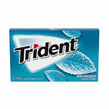 TRIDENT CHEWING GUM SUGUR FREE WINTER GREEN 14's