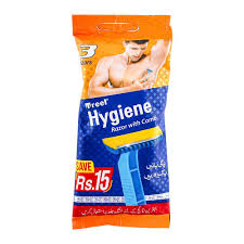 TREET HYGIENE RAZOR WITH COMB, 3-Pack