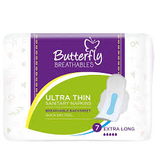 BUTTERFLY ULTRA THIN SANITARY NAPKINS EXTRA LONG 7 PCS