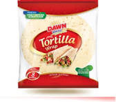DAWN BREAD TORTILLA WRAP 5PACK 180G