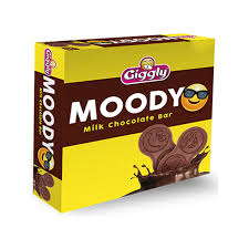 GIGGLY MOODY MILK  CHOCOLATE BAR 1X10