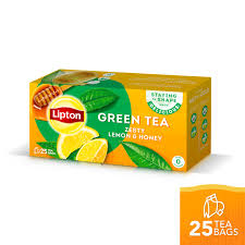 LIPTON GREEN TEA ZESTY LEMON HONEY 25BAGS