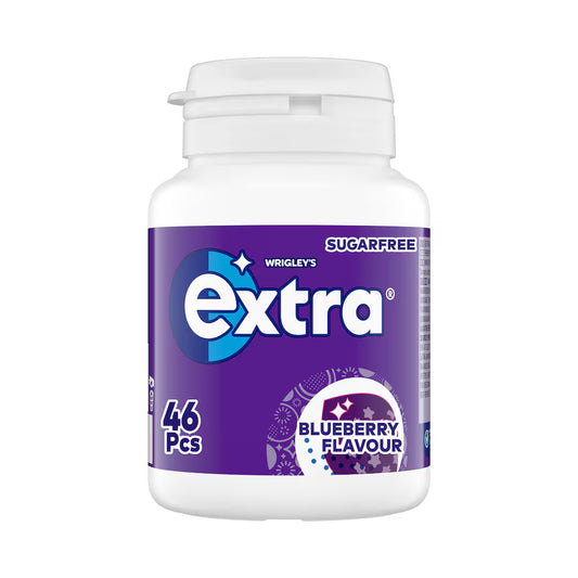 WRIGLEY'S EXTRA GUM BLUEBERRY SUGUR FREE BOTTLE 46Pcs