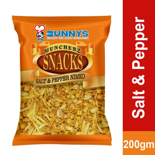 BUNNY'S MUNCHERS SNACKS SALT & PAPPER NIMKO 200G