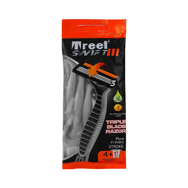 TREET SWIFT III TRIPLE BLADE DISPOSABLE RAZORS, 1-PIECE