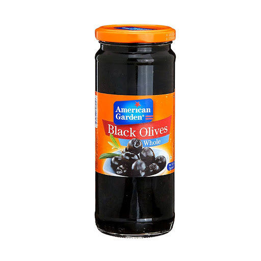 AMERICAN BLACK GARDEN BLACK OLIVES WHOLE 450G