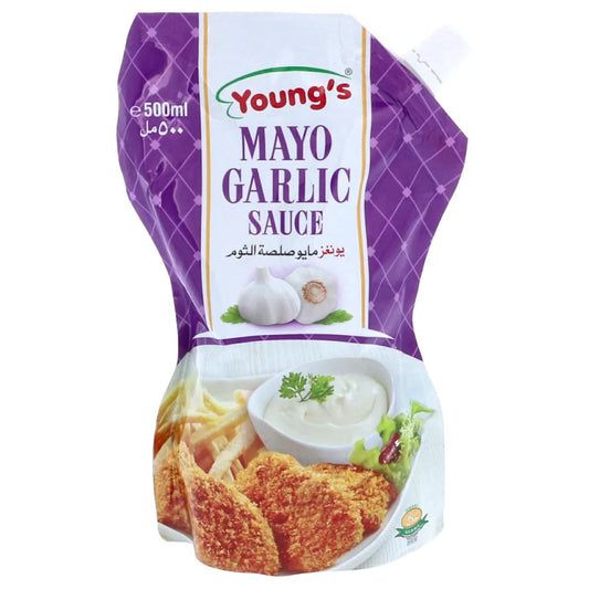 YOUNGS MAYONNAISE GARLIC 500ML