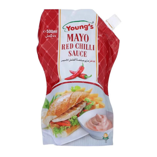YOUNGS  MAYO RED CHILLI SAUCE– 500g